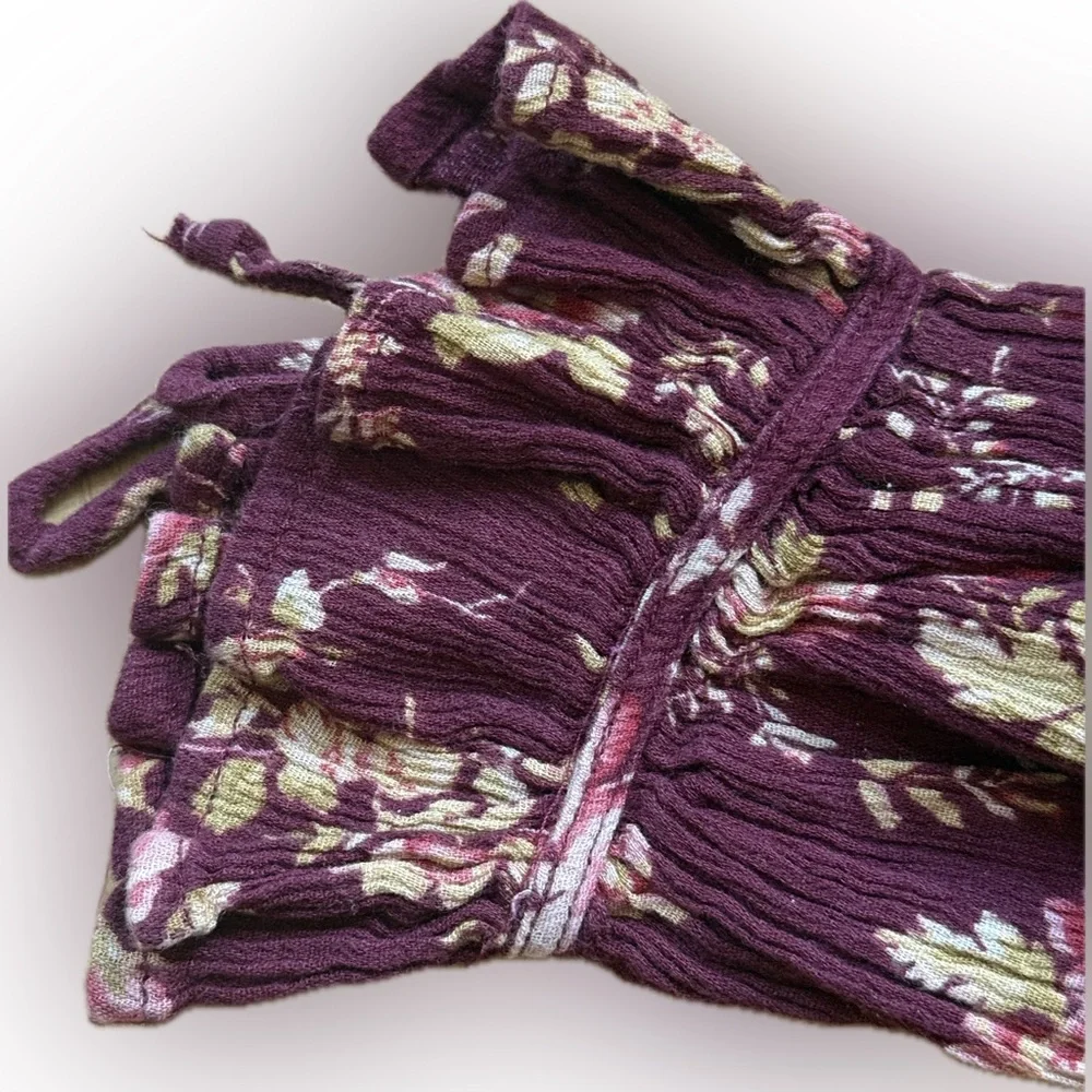 Chaps Women's Plum Floral Blouse - Picture 5 of 5